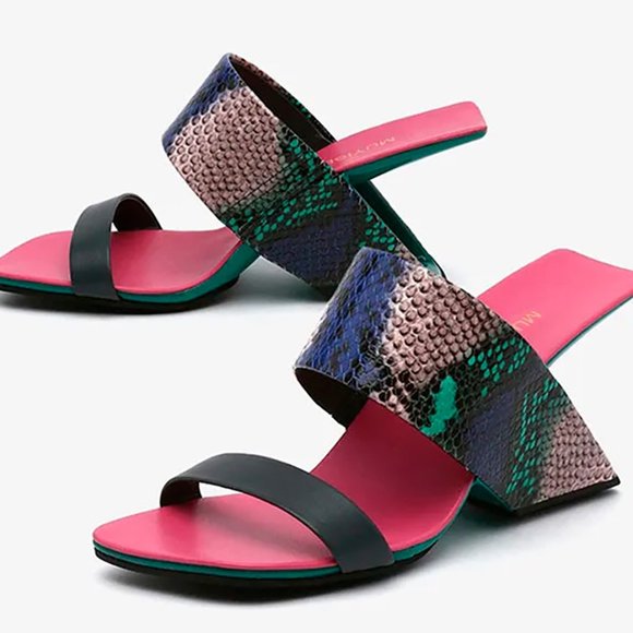 NEW High Heels Sandal Snake Print - Picture 3 of 11